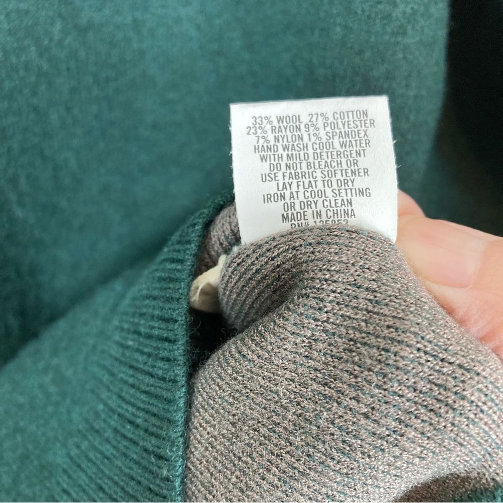 Taylor Stitch The Double Knit crewneck Sweater in Forest Wool Blend S-XL - Picture 5 of 7